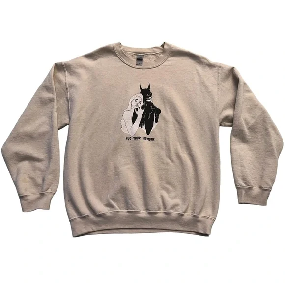 Gildan Sweater Tan- Large - Picture 1 of 1